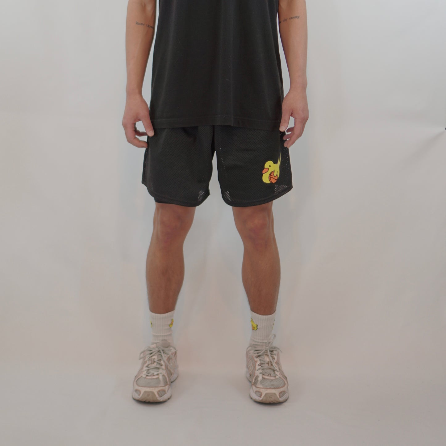 Dabbly Ducks Signature Mesh Shorts - Black