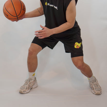 Dabbly Ducks Signature Mesh Shorts - Black