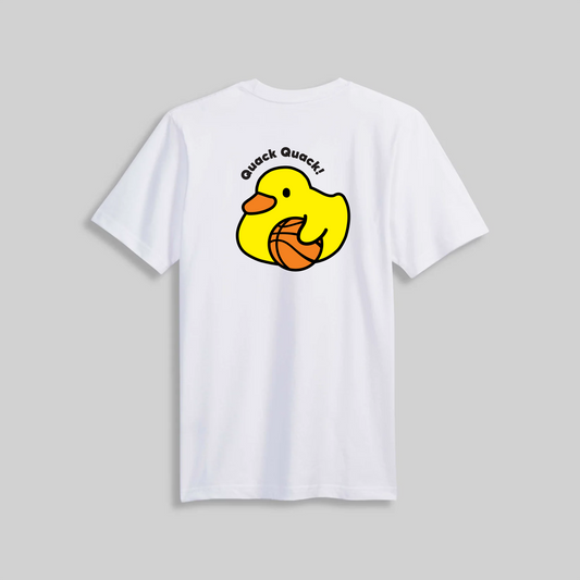★ SHALOM★ White Duck In Trouble Tee Dabbly Ducks